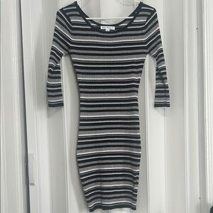 Say What? Striped Bodycon Dress - Size M